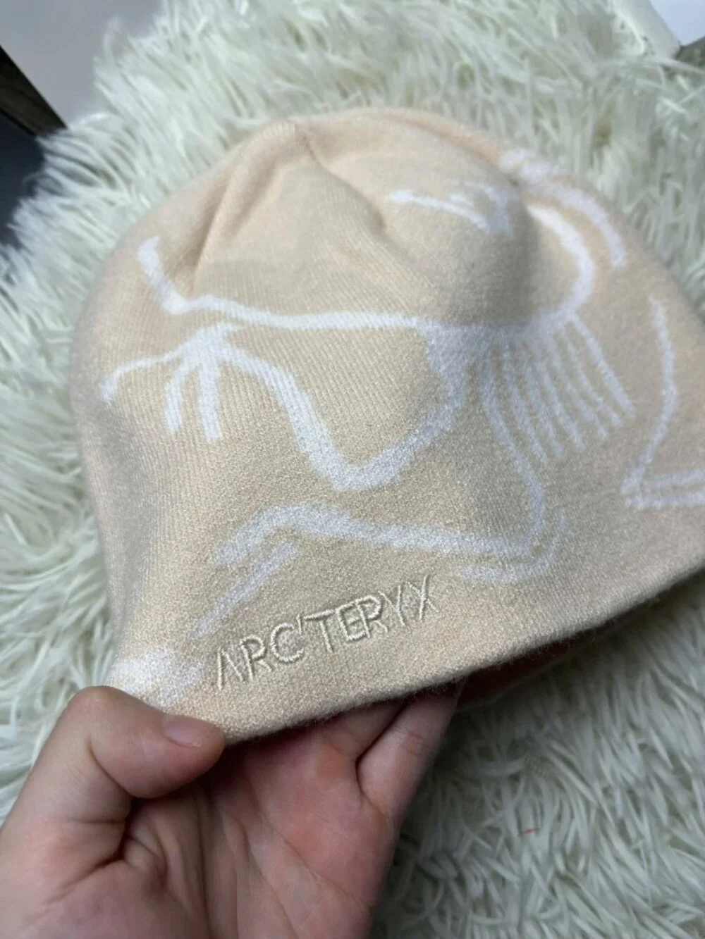 Arc Cream Bird Logo Knit Beanie Soft Unisex Winter Hat